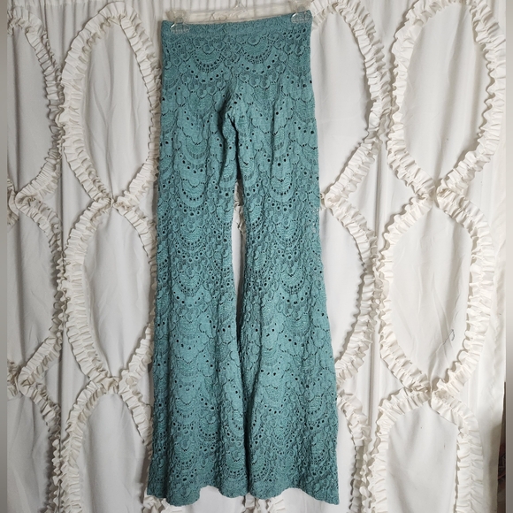Nightcap X Free People Spanish Bells Seafoam Green Lace Sz 1 XS/S - Picture 3 of 5